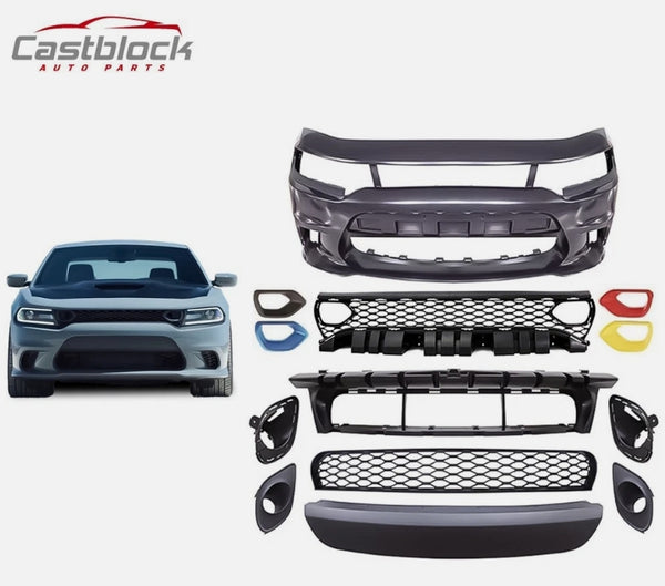 Fit 2015-2019 Dodge Charger Scat SRT 392 Hellcat Front Bumper Cover Conversion