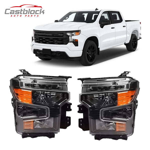 For 2022-2023 Chevy Silverado 1500 Halogen Headlight Left & Right Side