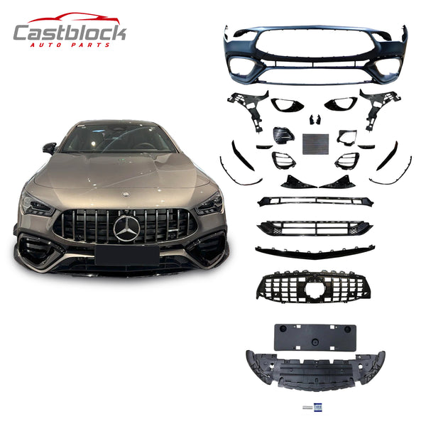 For 2020-2021 Mercedes Benz CLA 200 W118 Facelift CLA 45s Front Bumper Body Kit