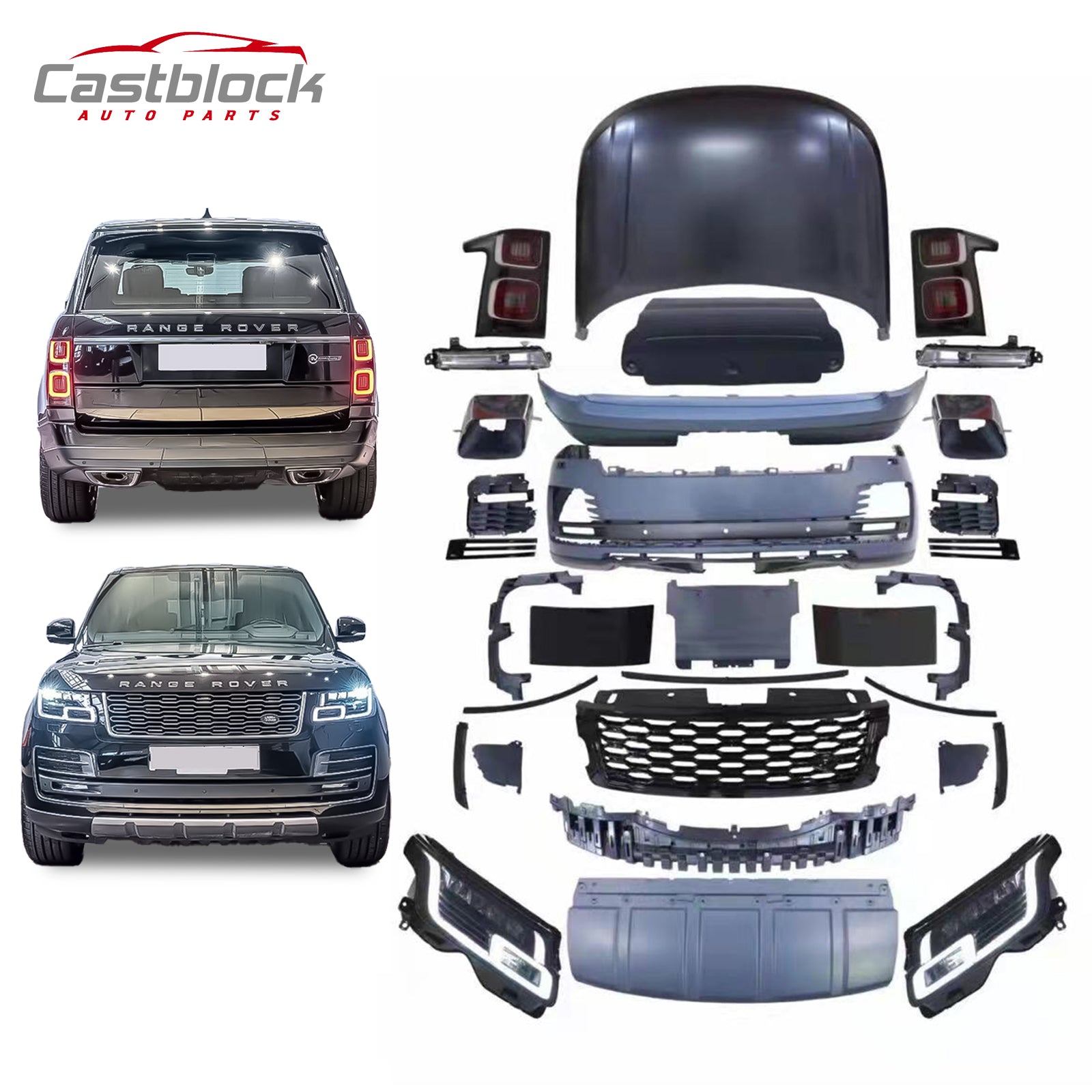 Body Kit For Range Rover Upgrade 2018+ Facelift Conversion Land Rover ...