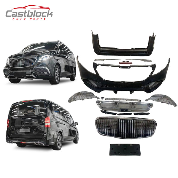 Front Rear Bumper Kit 2016-2020 For Mercedes W447 Metris Upgrade Maybach Style