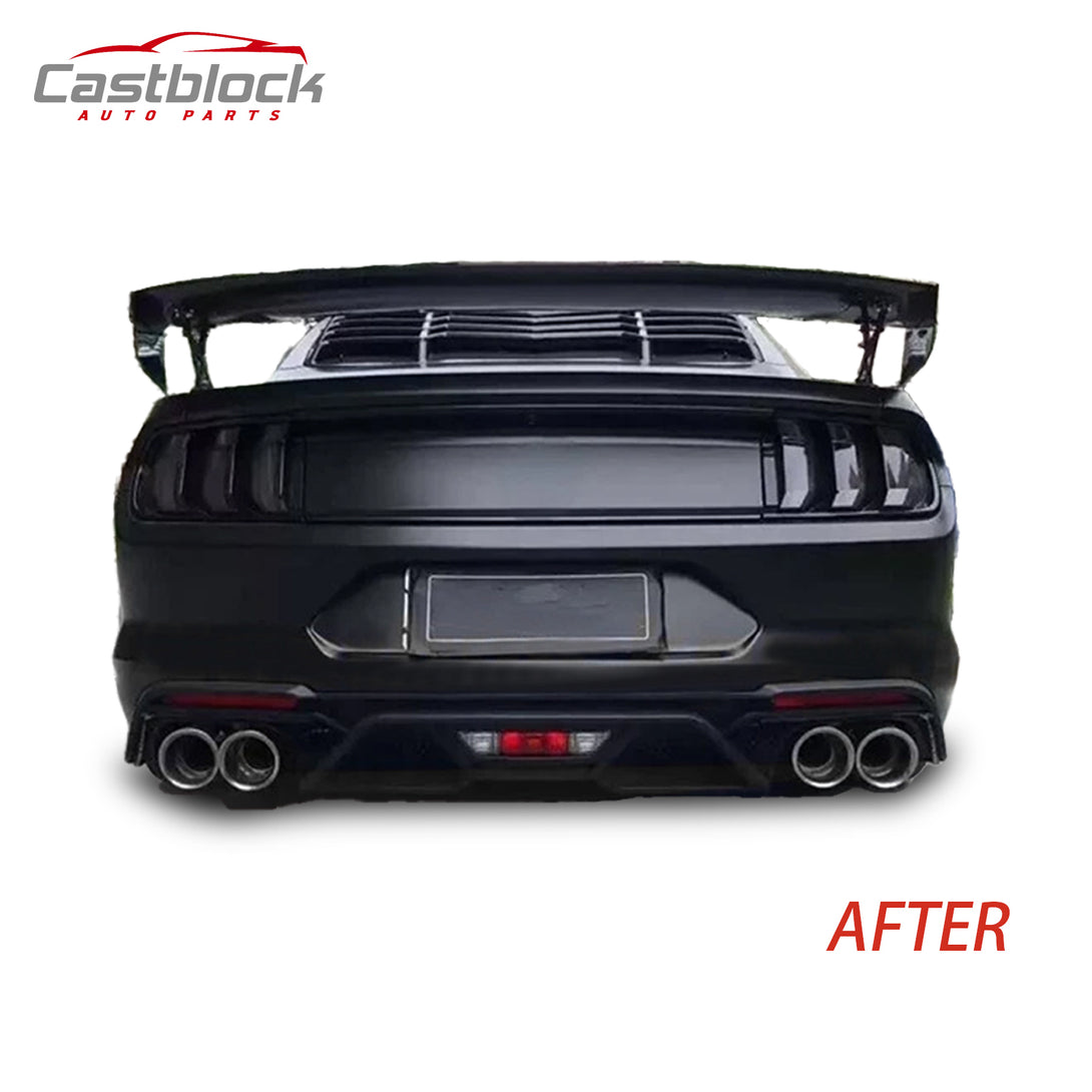 Ford Mustang GT500 Style Rear Bumper Exhaust Tips Diffuser Bodykit（201 ...