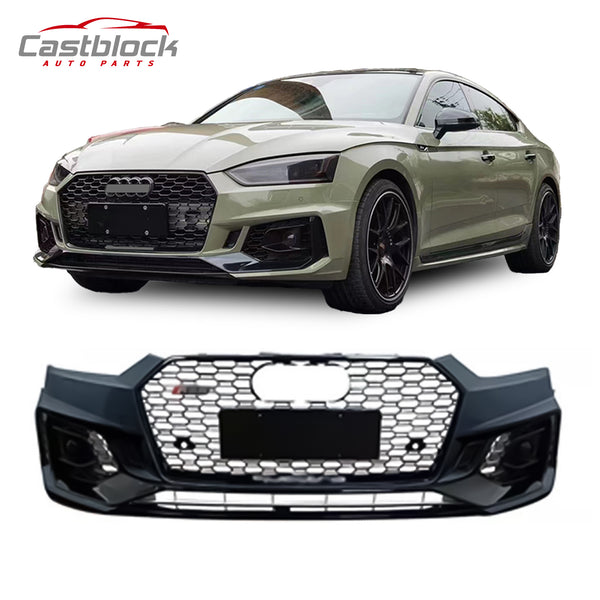 FOR 2017 2018 2019 Audi A5 S5 UPGRADE TO RS5 FRONT BUMPER+GRILLE BODY KIT