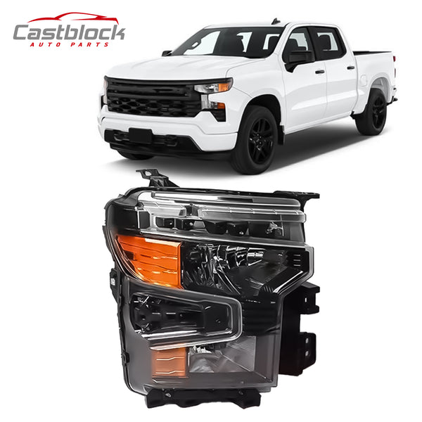 Passenger Side Headlight For 2022 2023 Chevy Silverado 1500 Halogen Headlamp