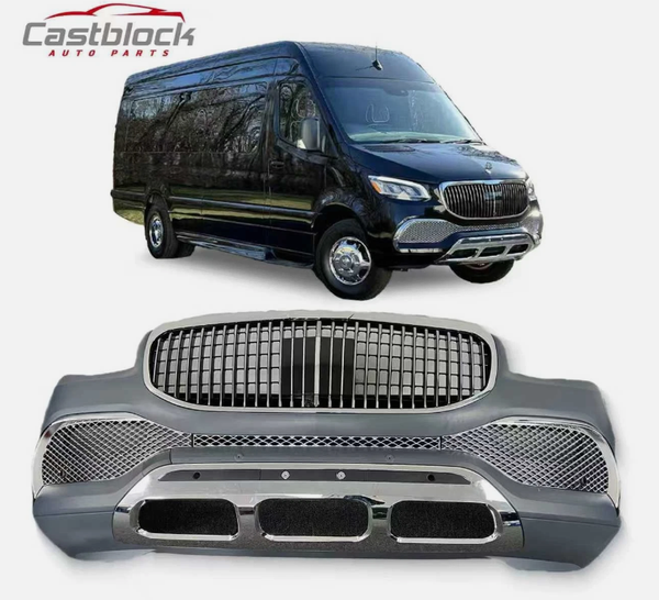 For 2018-2020 Mercedes Benz Sprinter W907 W910 Upgrade Maybach Front Bumper