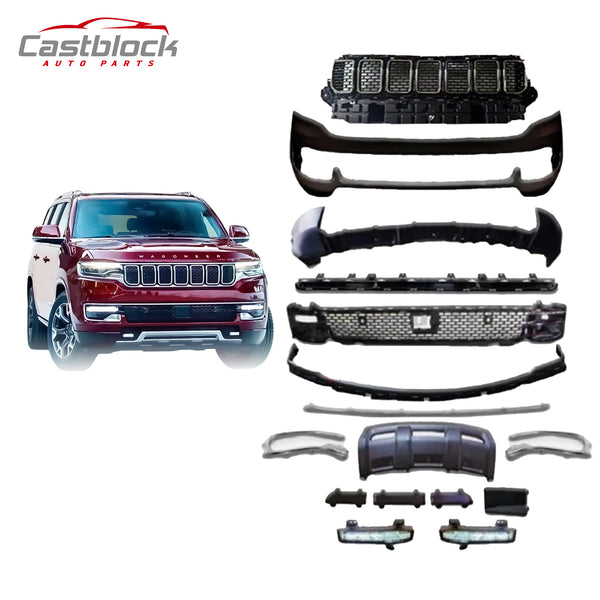 For 2022 2023 2024 JEEP WAGONEER Front Bumper Body Kit Assembly + Fog Lights