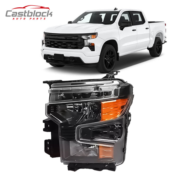 Driver Left Side Headlight For 2022 2023 Chevy Silverado 1500 Halogen Headlamp