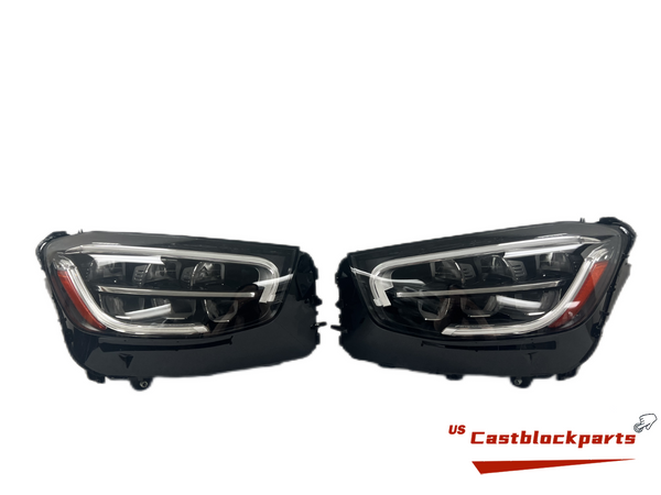 For 2020 2021 2022 Mercedes-Benz GLC300 GLC-Class Left+Right Side LED Headlights