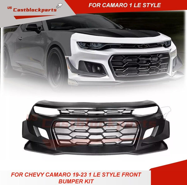 For 19-23 Chevy Camaro 1 LE Style Unpainted Front Bumper Kit Cover Conversion US