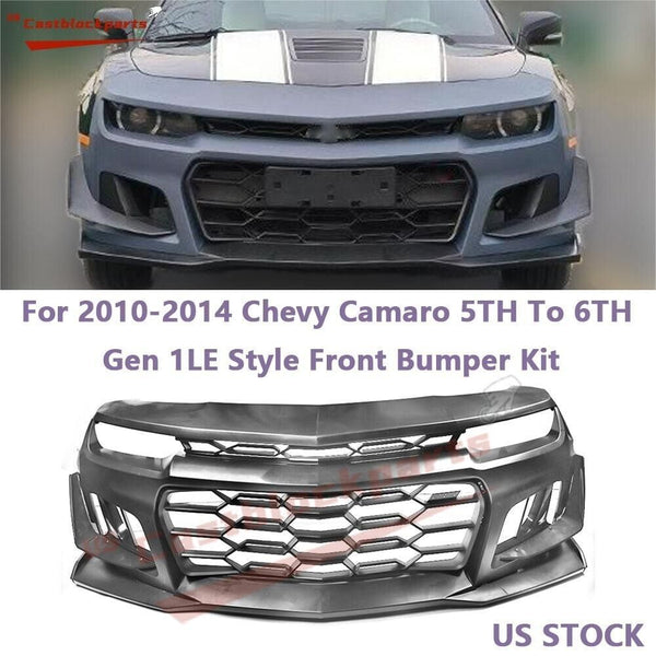 For 10-14 Chevy Camaro 5TH to 2014+ 6TH Gen 1LE Style Front Bumper Kit+Fog light