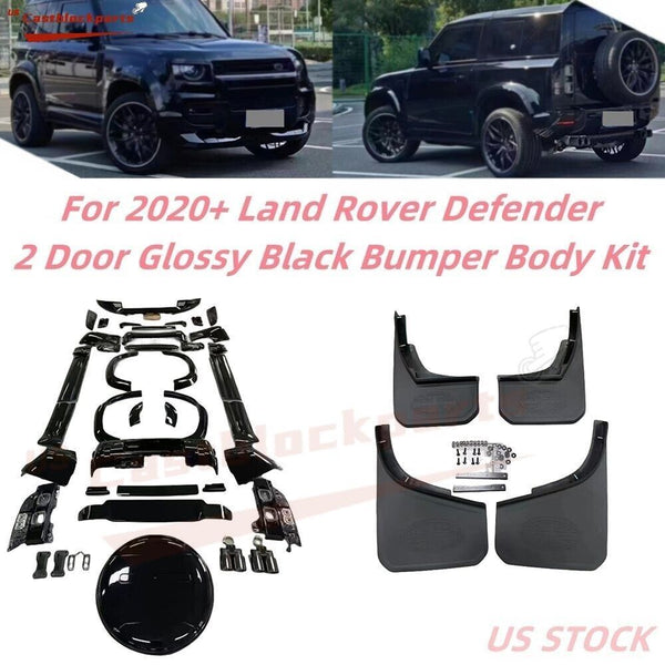 For 20 21 22 Land Rover Defender L663 Black Front Rear Bumper Body Kit 2 Door