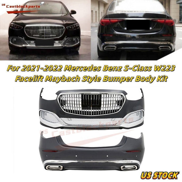 Facelift Maybach Style Car Bumper Body Kit For 21 22 Mercedes Benz S-Class W223