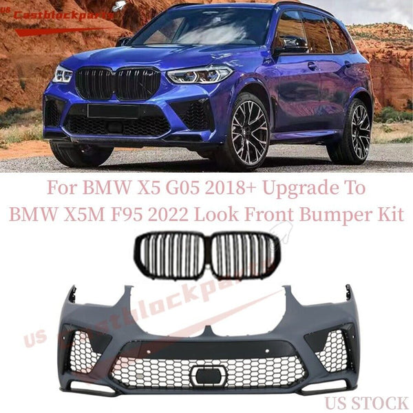 For BMW X5 G05 2018+ Upgrade to BMW X5M F95 2022 Look Front Bumper Body Kit