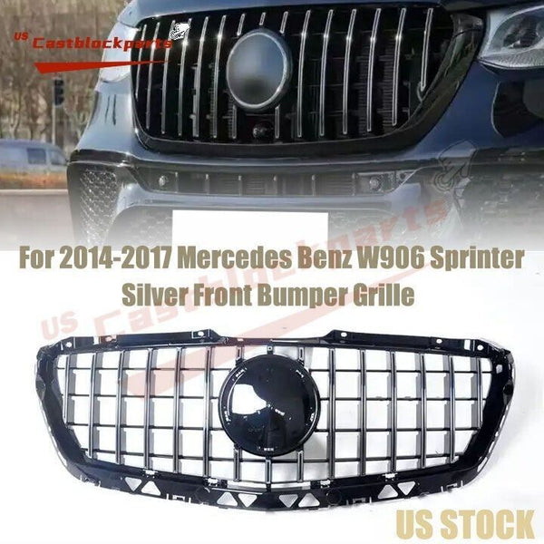 Gloss Silver  Front Bumper Grille For Mercedes-Benz W906 Sprinter 2500 14-17