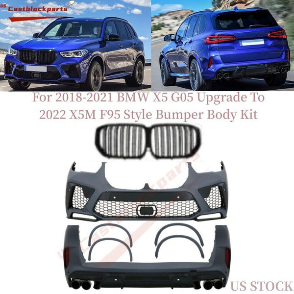 For 18 19-21 BMW X5 G05 Upgrade to 2022 X5M F95 Style Bumper Body Kit Conversion