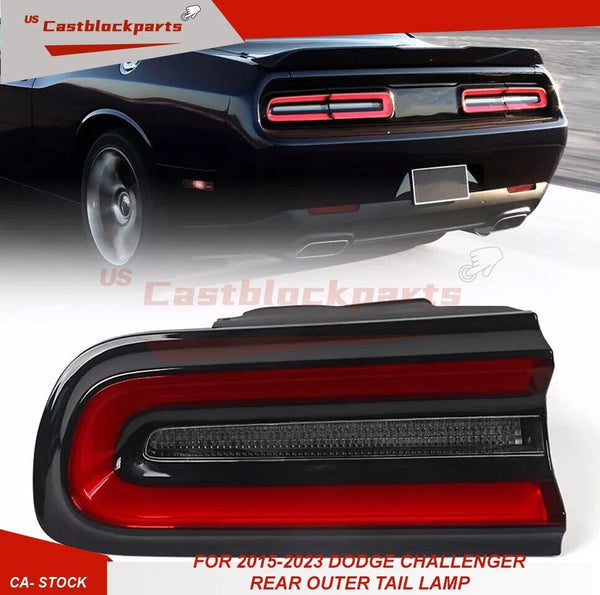 Left Driver Side Tail Light For 2015-2023 Dodge Challenger Rear Outer LED Lamp