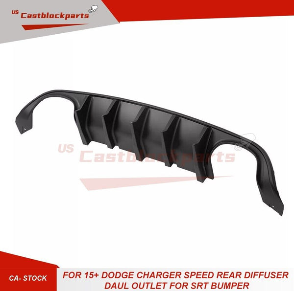 Fits 2015+ Dodge Charger Speed Rear diffuser  Daul Outlet For SRT Bumper
