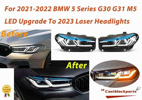 Upgrade to 2023 BMW 5 SERIES G30 G31 M5 F90 Laser Headlights For 2021 2022 LED