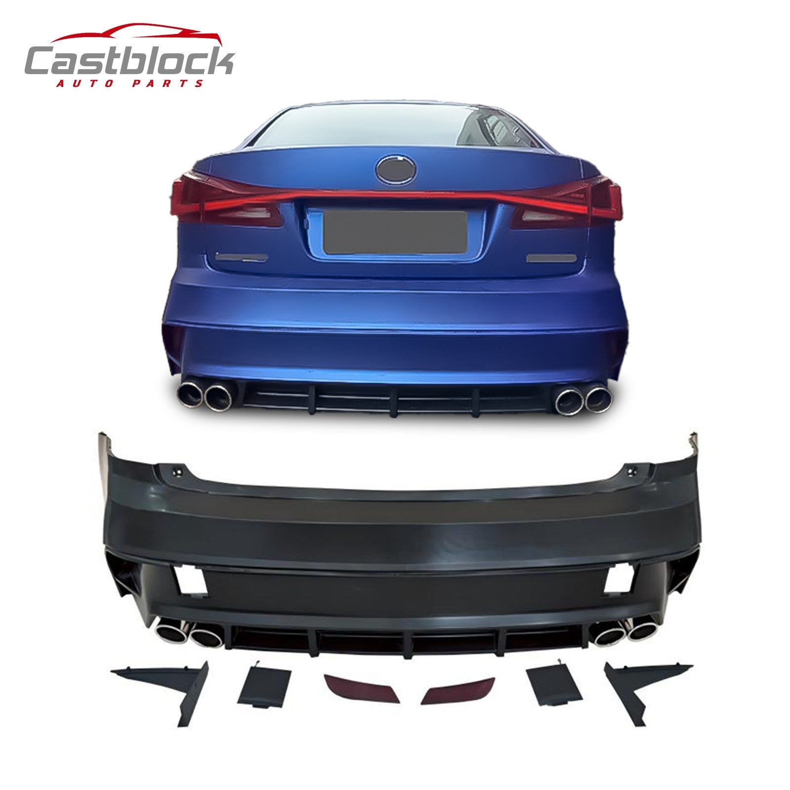 For 2006-2012 Lexus IS 250 350 To 2021+ Upgrade Rear Bumper Body Kit ...