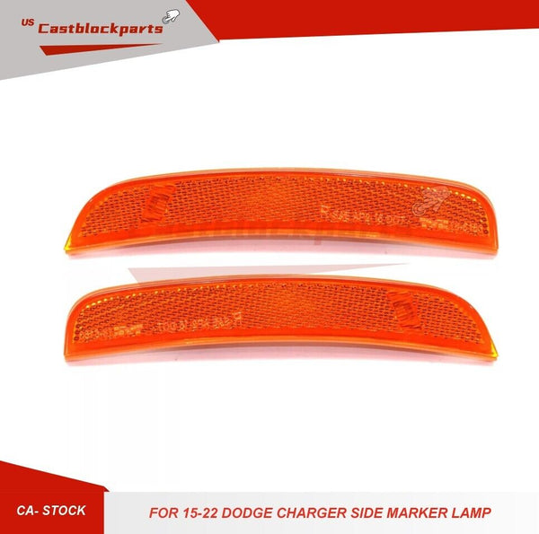 Front Right&Left Side Bumper Side Marker Light For 2015-2022 Dodge Charger