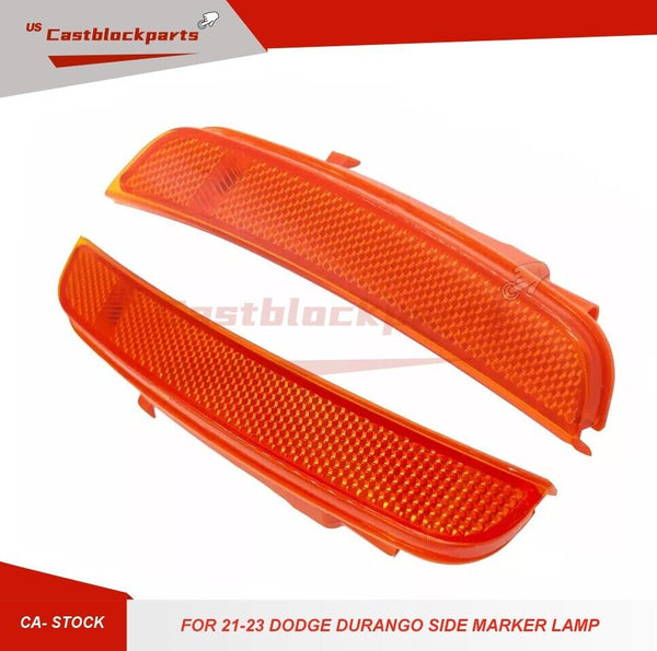 For 2021-2023 Dodge Durango Front Left+Right Bumper Side Marker Light Lamp