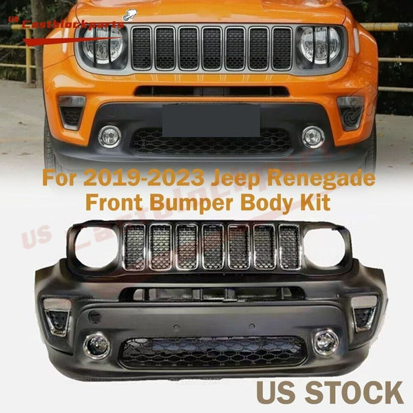 For 2019 2020 2021 2022 2023 Jeep Renegade Front Bumper Set Grille Fog Lights