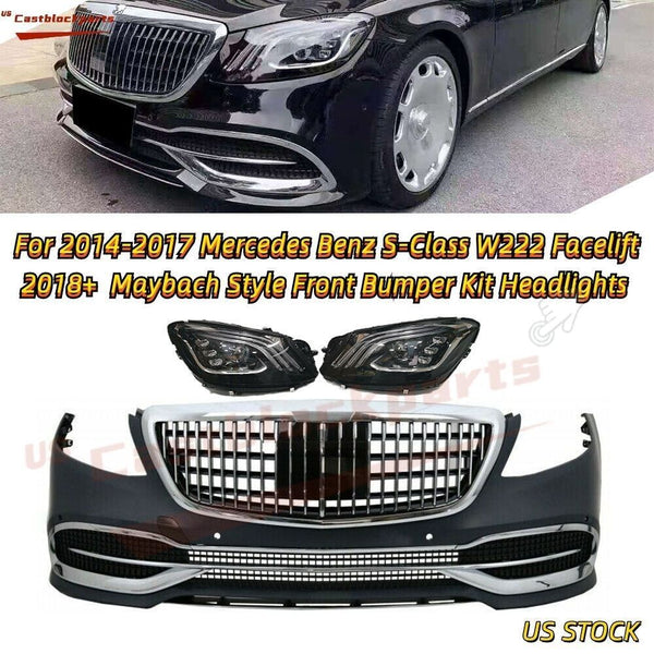 For 2013-2017 Mercedes-Benz Facelift 2018-2020 Maybach Front Bumper+Headlight