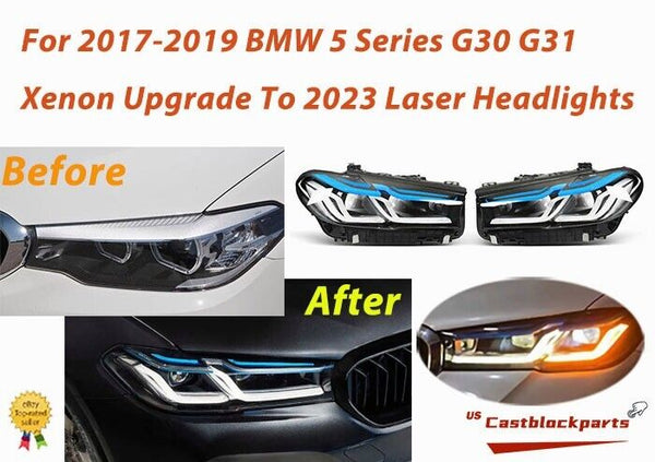 Upgrade to BMW 5 SERIES 2022 2023 G30 M5 Laser Headlights For 17-20 Xenon LED