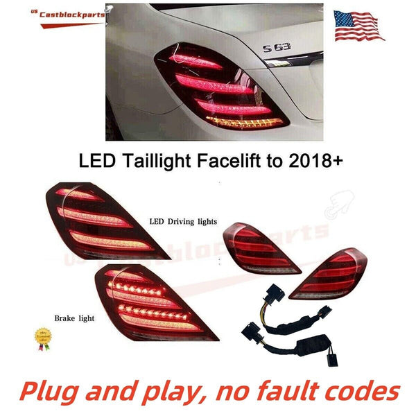 Facelift 2018-2021 Plug and Play 13-17 Mercedes W222 S Class LED Taillight L+R