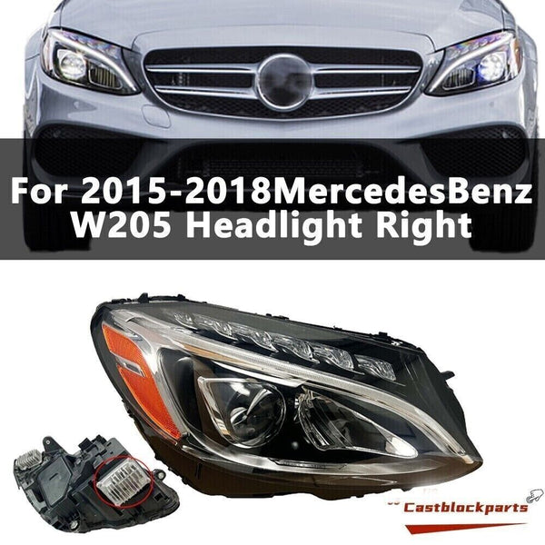 For Mercedes Benz C-Class C300 W205 2015-18 LED Headlight Assembly R Right Side