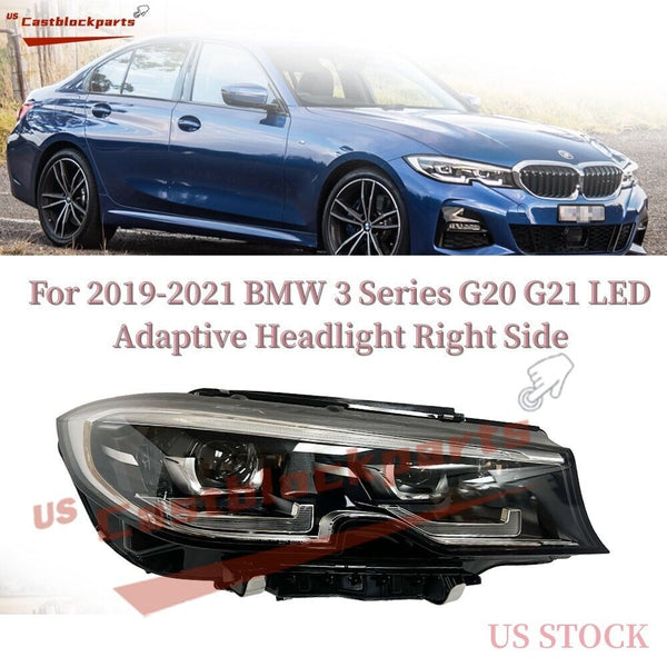 For 2019-2021 BMW 3 Series G20 G21 M3 330i LED Adaptive Headlight RH Passenger