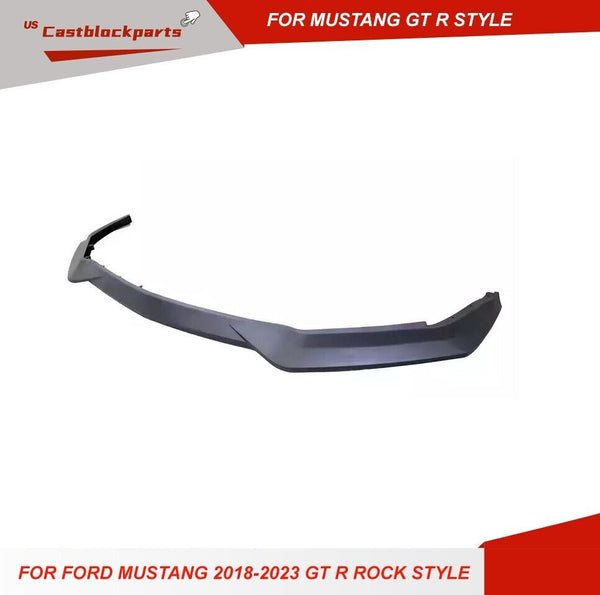 For Ford Mustang 2018-2023 GT R Rock Style ABS Front Bumper Lip Spoiler Splitter