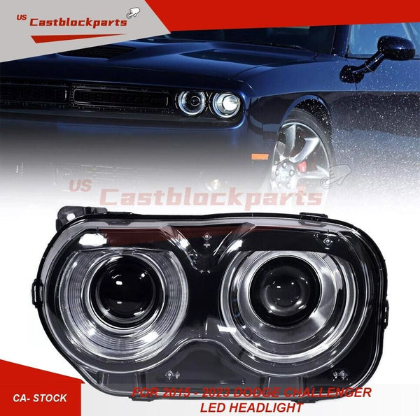 For 2015-2023 Dodge Challenger Headlights Headlamps Assembly W/ LED Driver Side
