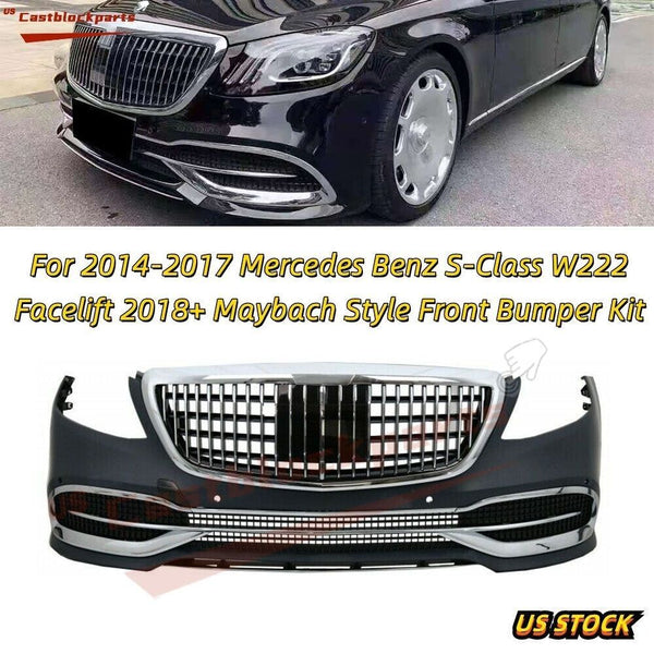 New For 2018+ Mercedes W222 S-Class Maybach Look 560 450 Facelift Front Bumper