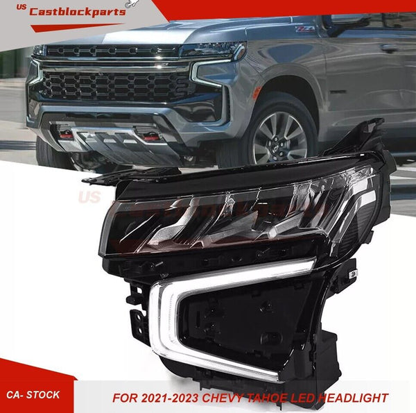 For 2021 2022 2023 Chevy Tahoe Suburban Full LED Headlights Left Driver Side