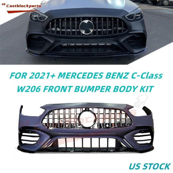 FOR 2021+ MERCEDES BENZ C-Class W206 C200 C260 300 BUMPER BODY KIT FRONT
