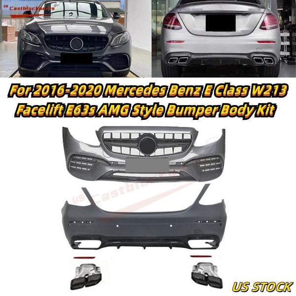 For 16-20 W213 Mercedes E-Class Upgrade E63s AMG Style Body Kit Bumper