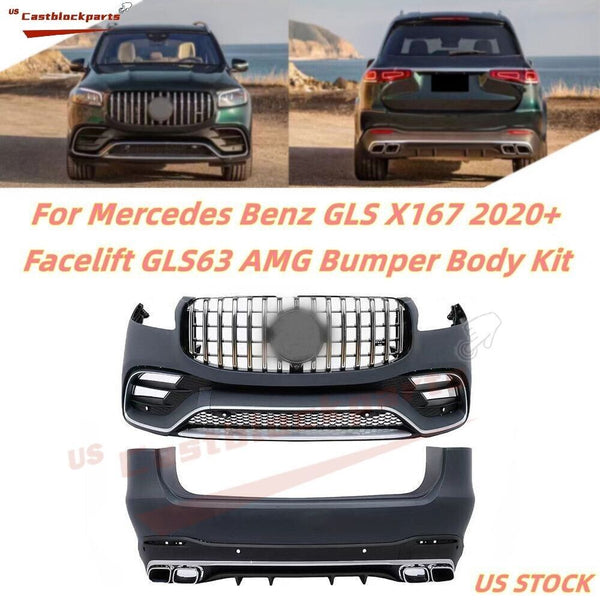 Facelift GLS63 AMG 2020+ For BENZ GLS X167 Front + Rear Bumper Body Kits