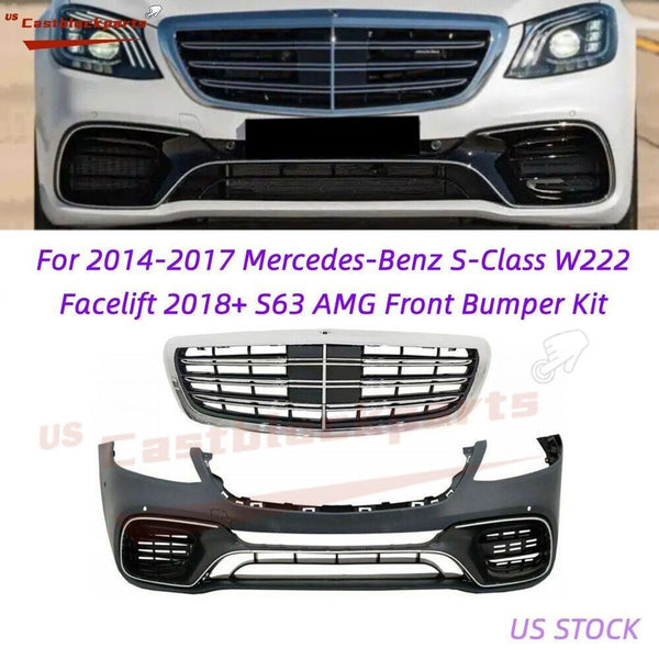 W222 S500 Facelift 2018+ S63 AMG For 2014-17 Mercedes Benz S Class Front Bumper