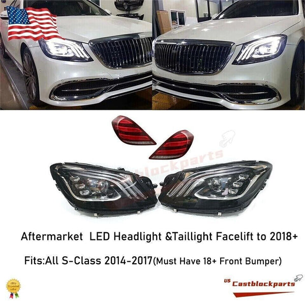 For MERCEDES S-CLASS 18+ W222 AMG S65 S550 Upgrade LED Headlights Taillights