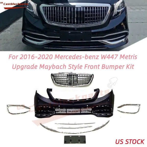 For 16-20 Mercedes-benz W447 Metris Facelift Maybach Style Front Bumper Body Kit