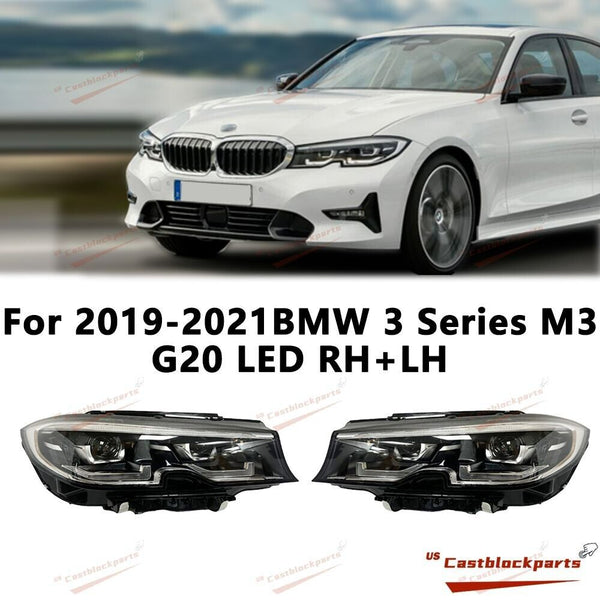 For 2019 2020 2021 BMW 3 Series G20 G21 M340i 330i LED Adaptive L+R Headlights