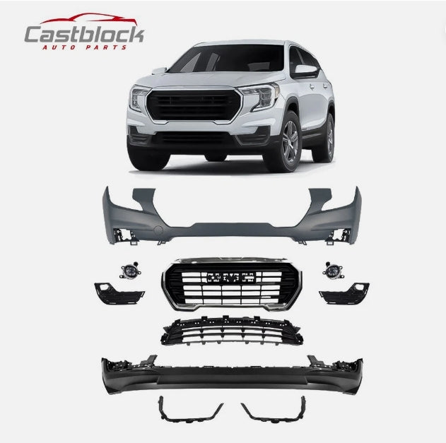 For 2022 2023 2024 GMC Terrain Complete Front Bumper Set With Fog Ligh ...