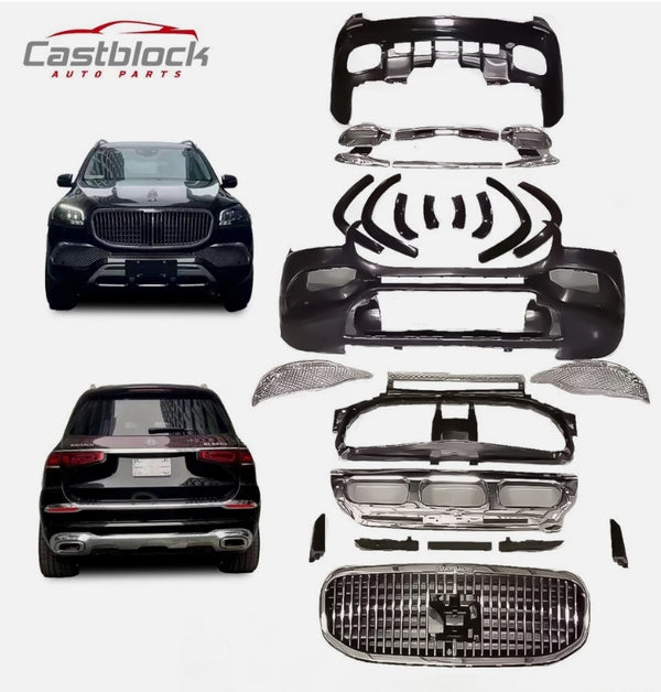 For 20-22 MERCEDES BENZ GLS X167 Facelift Maybach Style Upgrade Bumper Body Kit