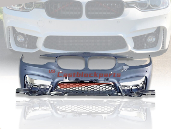 For 2012-2019 BMW 3 Series F30 Upgrade To M3 Style Front Bumper Kit W/ Fog holes