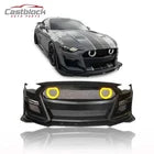 For 2018-2023 Ford Mustang Front Bumper Cover Kits W/ LED Grille GT500 Style US