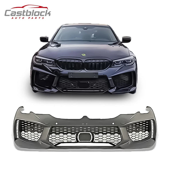 Facelift For BMW 3 Series 2019-2021 G20 G21 330 340 To M8 Look Front Bumper Kit