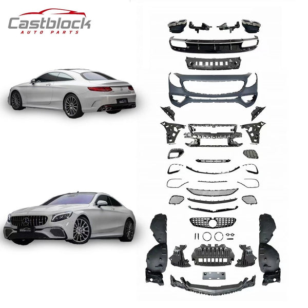 For 20152021 Mercedes Benz S Class Coupe W217 S65 AMG Style Bumper Body Kit