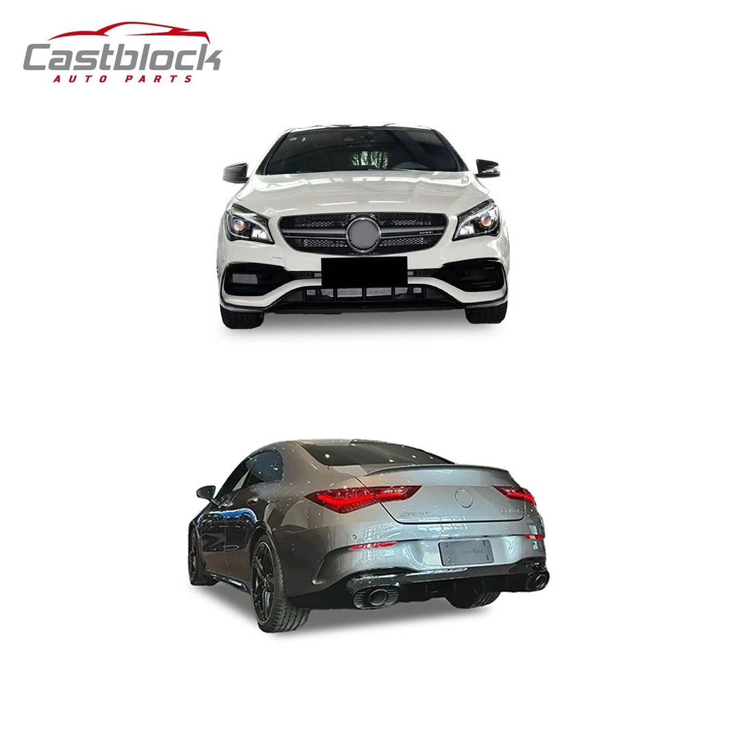 Mercedes Benz w117 CLA To CLA 45 AMG Style Front Rear Bumper Body Kit ...