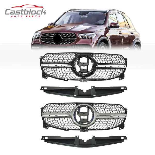For 20202023 MercedesBenz W167 GLE 350 450 Front Grille Silver Black